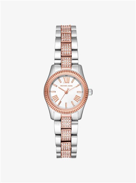 michael kors petite lexington silver watch|Petite Lexington Pavé Silver.